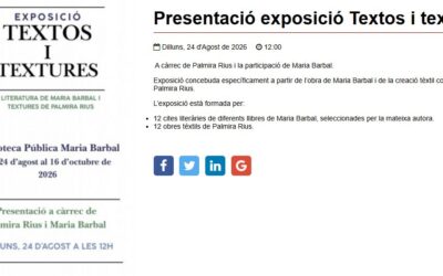 Presentació exposició «Textos i Textures»